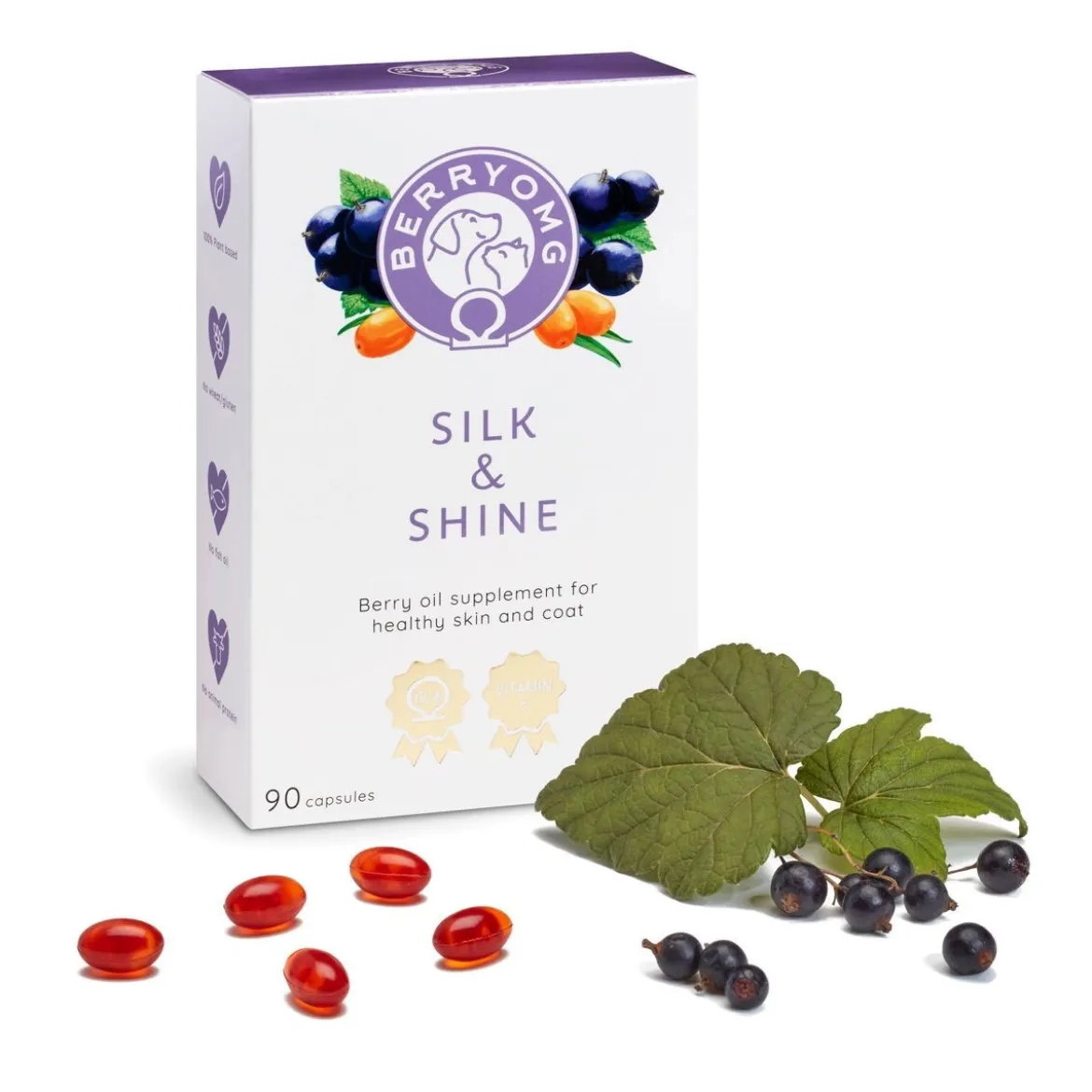BERRYOMG SILK & SHINE, 90 kapselia