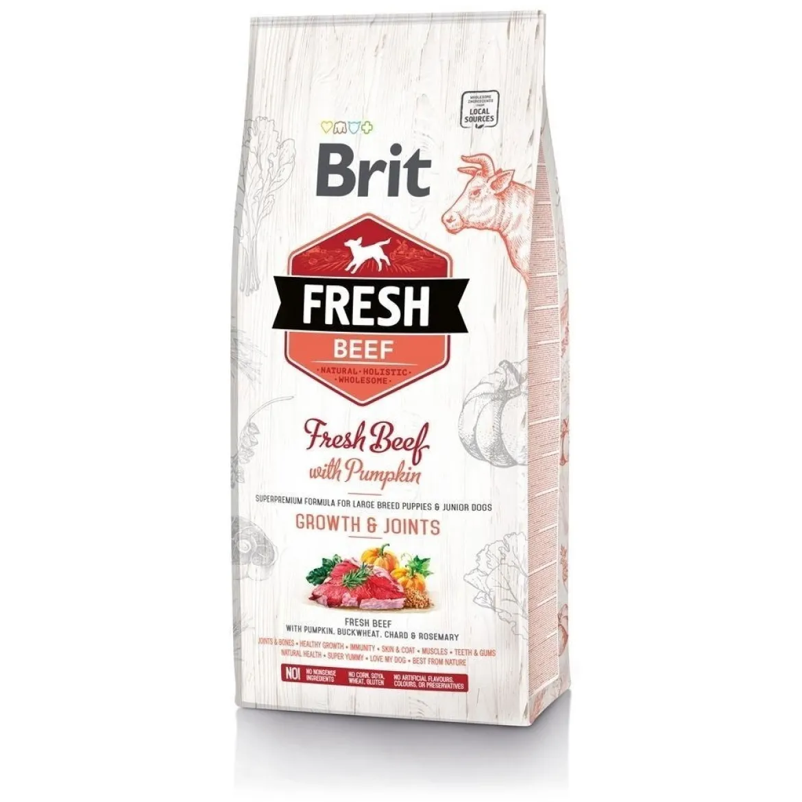 Brit Fresh Beef&Pumpkin PuppyLarge