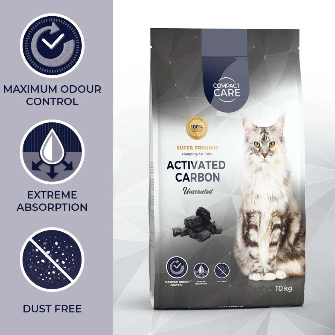 Compact Care Activated Carbon Unscented 4 x 10kg