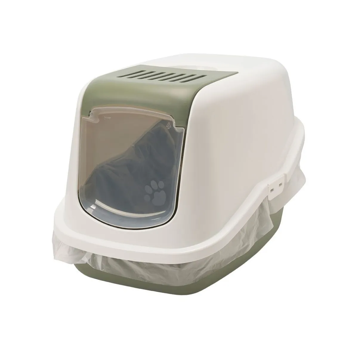 Kissan hiekkalaatikko Savic Nestor, oliivinvihreä