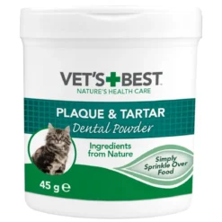 Merilevä kissalle Vet’s Best Cat Plaque & Tartar Powder 45 g