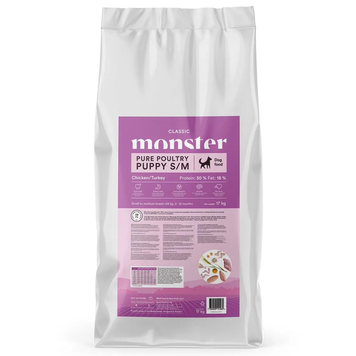 Monster Classic Dog S/M Puppy Poultry