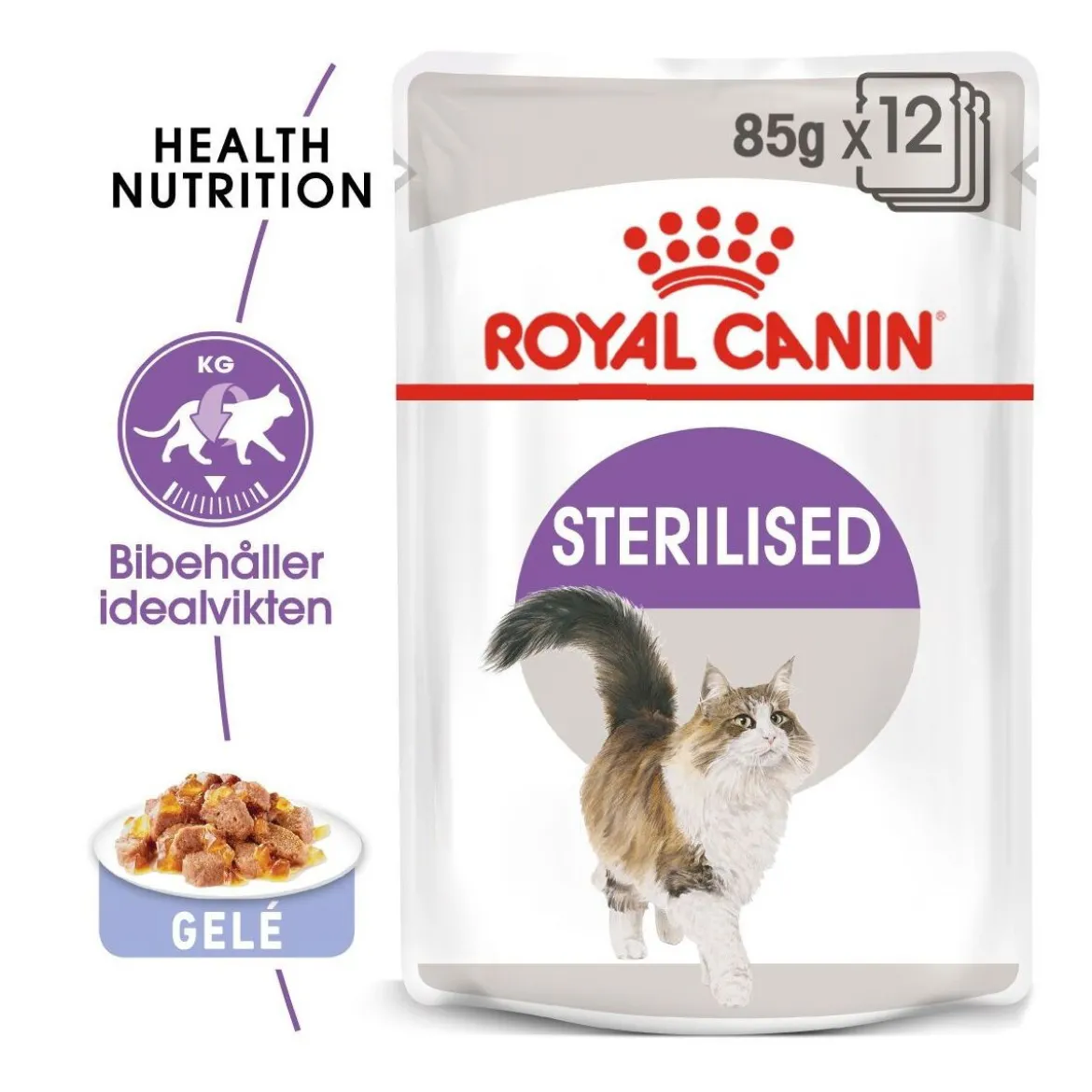 Royal Canin Sterilised Jelly 85g, 48-pack