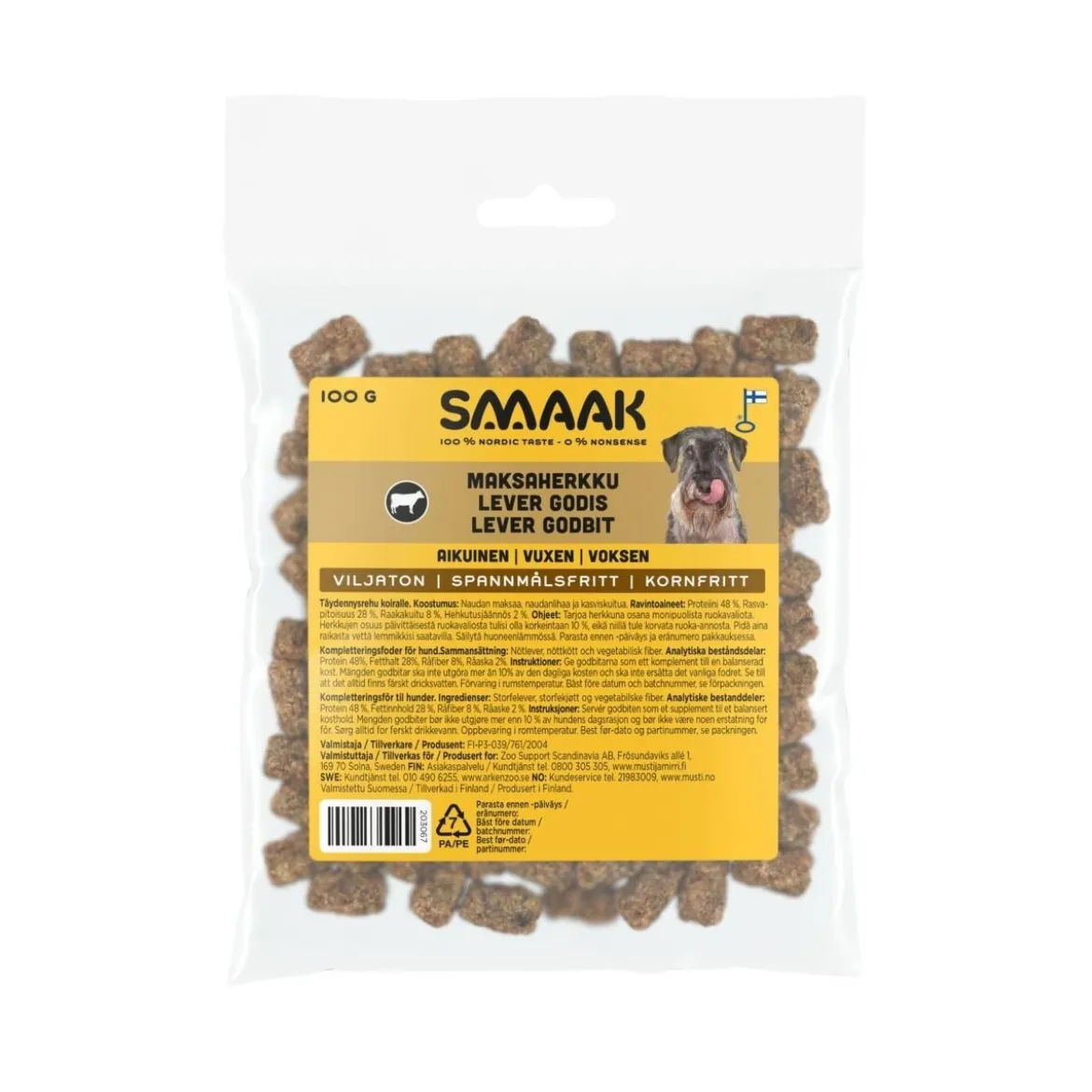SMAAK naudanmaksaherkku koiralle 100g