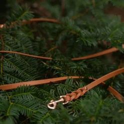 Tyylivoitto Braid hihna, konjakki/ruusukulta